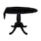 International Concepts Round 42 in Round Dual Drop Leaf Pedestal Table, 29.5 inH, Black, 42 W, 42 L, 29.5 in H, Wood K46-42DPT - alternate 9
